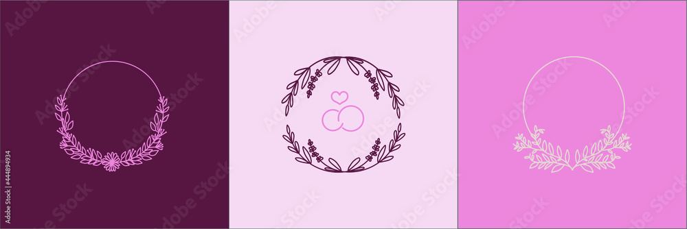Beautiful Hand drawn round frame for logo design and calligraphy decorative Beautiful Hand drawn round frame for logo design and calligraphy decorative