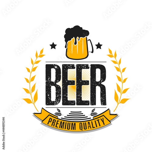 Beer logo design template