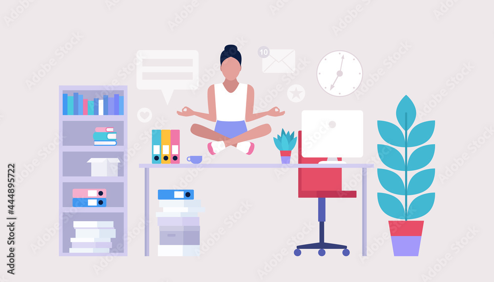 Relax and meditate concept Relax and meditate concept