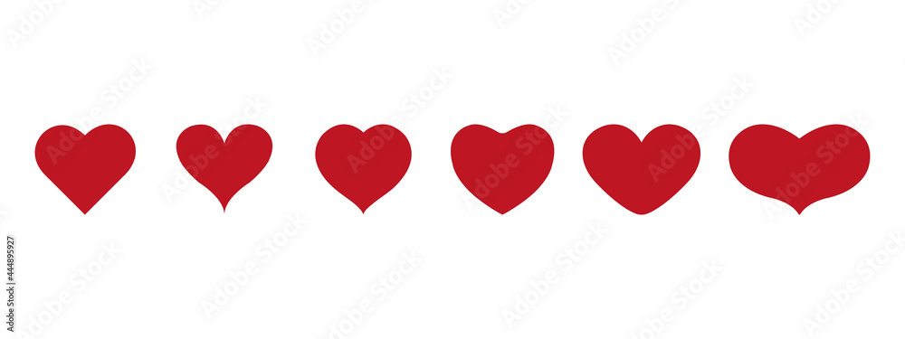 Heart icons set vector.