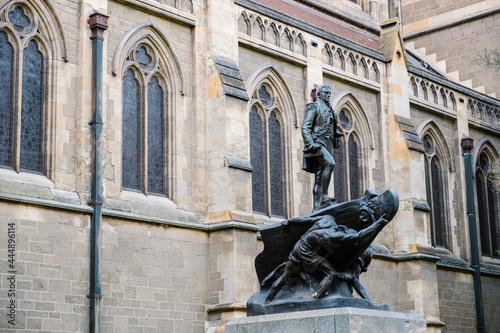 statue at st paul classic church in Melbourne