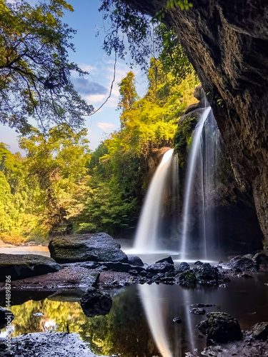 Fototapeta Naklejka Na Ścianę i Meble -  Haew Suwat Waterfall in Khao Yai National Park in Nakhon Ratchasima, Thailand