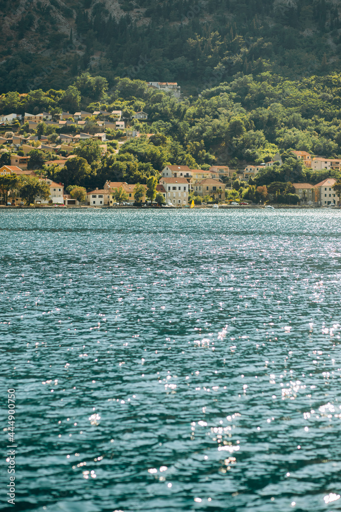 Boko Kotor Bay, city view from the ship