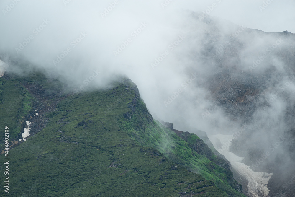 天候が変わりやすい高山帯