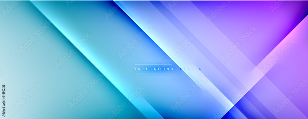 Abstract background - lines composition created with lights and shadows. Technology or business digital template. Trendy simple fluid color gradient abstract background with dynamic