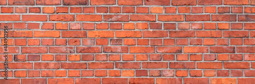 texture of old grunge red brick wall background