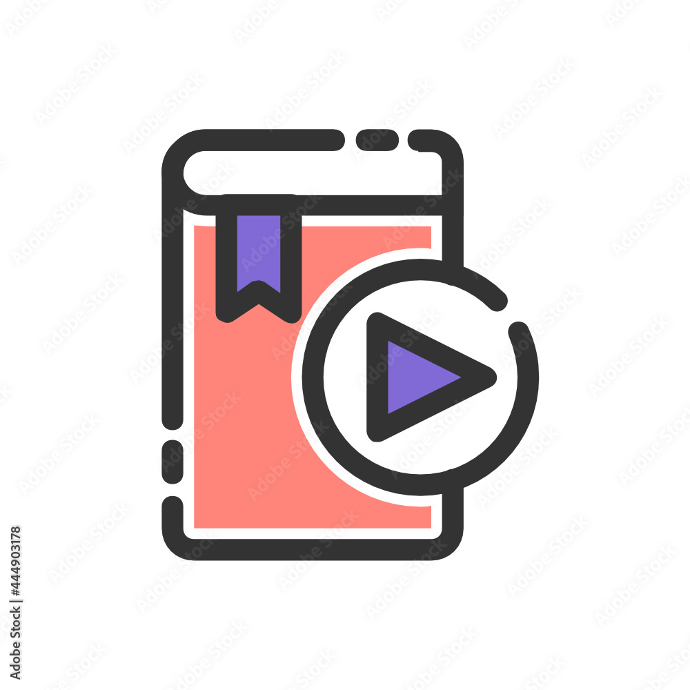 Online Education and Elearning filled outline icon Online Education and Elearning filled outline icon