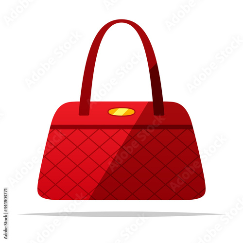 Red women bag vector isolated illustration