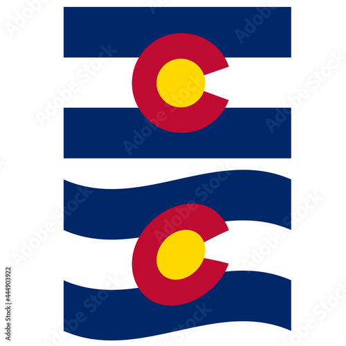 colorado flag icon on white background. National Colorado flag sign. Colorado state flag symbol. flat style.