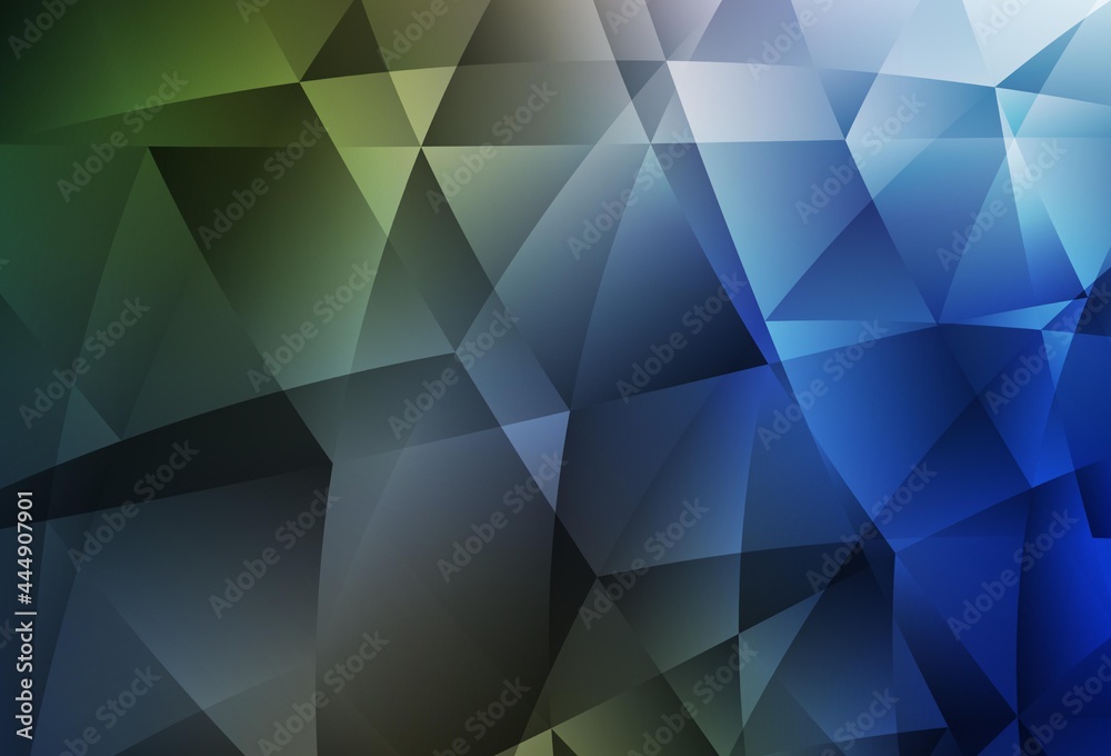 Dark Blue, Green vector polygon abstract layout. Dark Blue, Green vector polygon abstract layout.