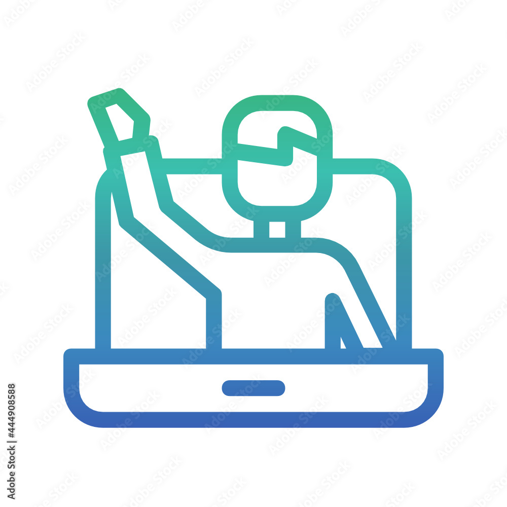 Online Education and Elearning gradient icon Online Education and Elearning gradient icon