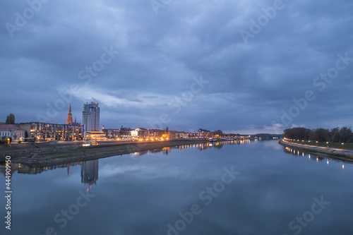 view of the river in the Osijek city Croatia photo