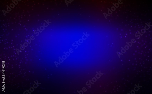 Dark BLUE vector layout with cosmic stars. Space stars on blurred abstract background with gradient. Smart design for your business advert.