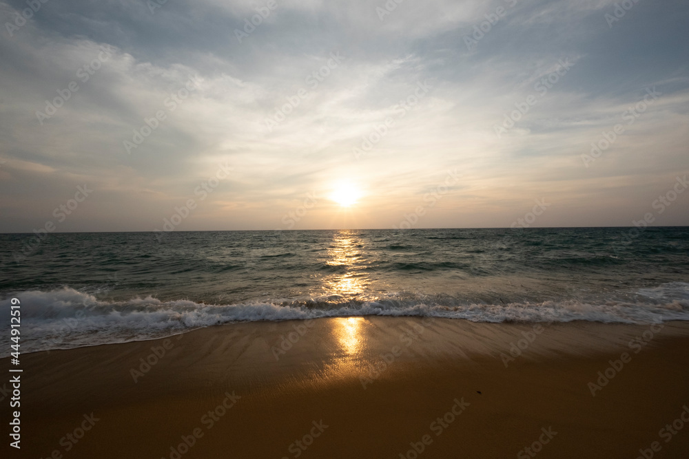 sunset and sea