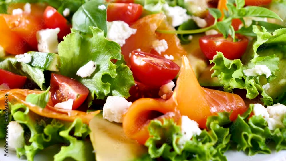 vegetable salad with smoked salmon vegetable salad with smoked salmon