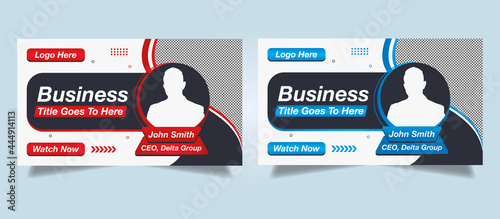 Editable Modern Creative Corporate business Abstract unique Professional Youtube thumbnail & video thumbnail template