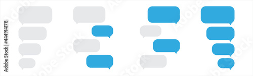 Message bubbles icons. Design for chat. Vector graphics on a white background in a flat style for web sites and advertising big boards.