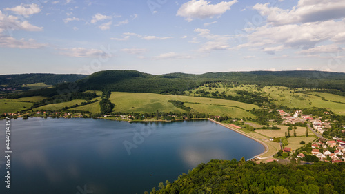 Aerial view of Teply vrch reservoir in Slovakia © Peter