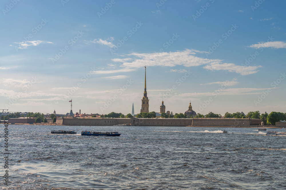 Neva river and Peter and Paul Fortress in Saint Petersburg