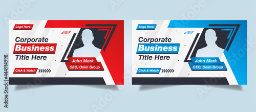 Editable Modern Creative Corporate business Abstract Professional web banner, web template, Youtube thumbnail & video thumbnail template