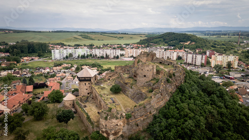 Aerial view of the castle in Filakovo, Slovakia
