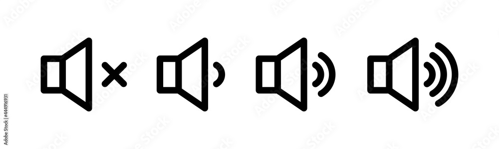 Vector graphic of sound icon collection | music | speaker volume