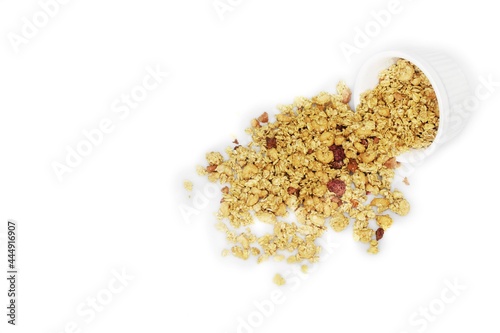 Grains ,Seeds on white background. Close up, Blurry