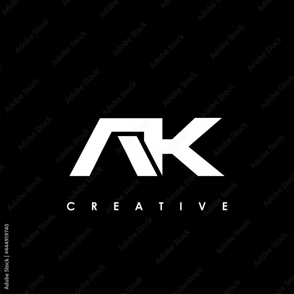 AK Letter Initial Logo Design Template Vector Illustration
