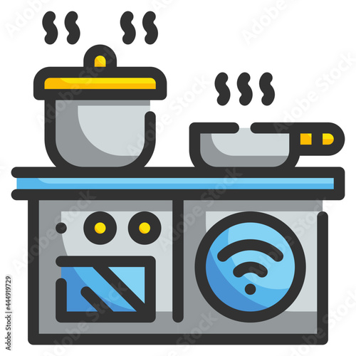 kitchen line icon