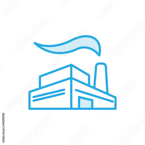 Illustration Vector graphic of factory icon. Fit for power, industry, building, refinery etc.