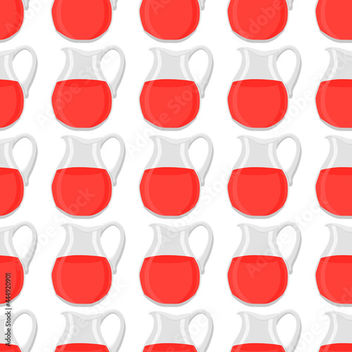 Illustration on theme big colored lemonade in glass jug