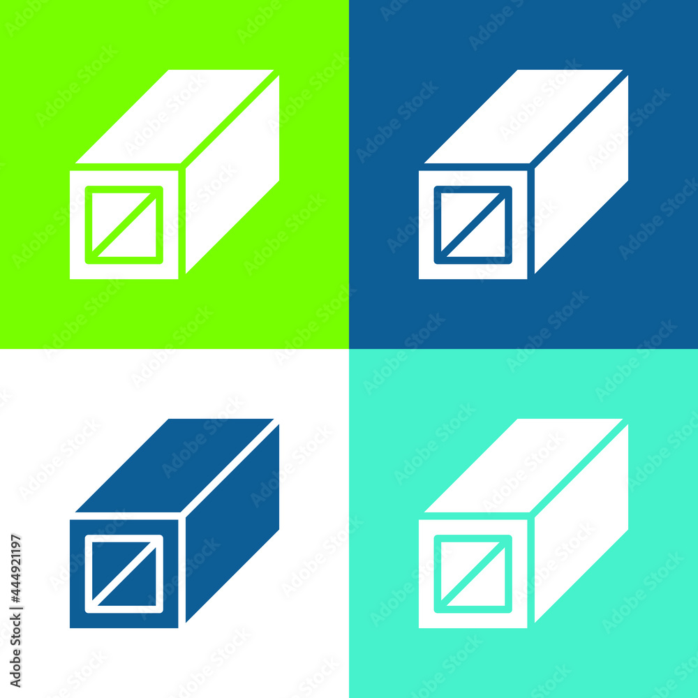 Obraz premium Beam Flat four color minimal icon set