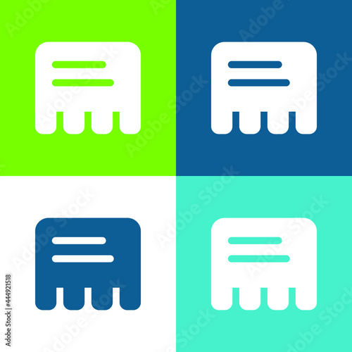 Advert Flat four color minimal icon set