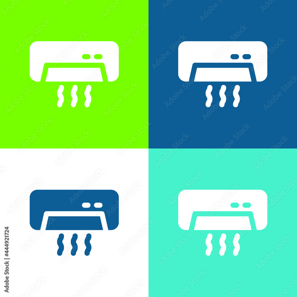 Air Conditioner Flat four color minimal icon set Air Conditioner Flat four color minimal icon set