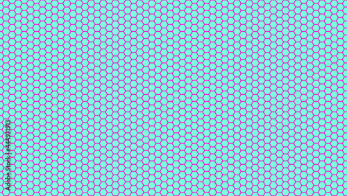 Blue hexagons and pink background