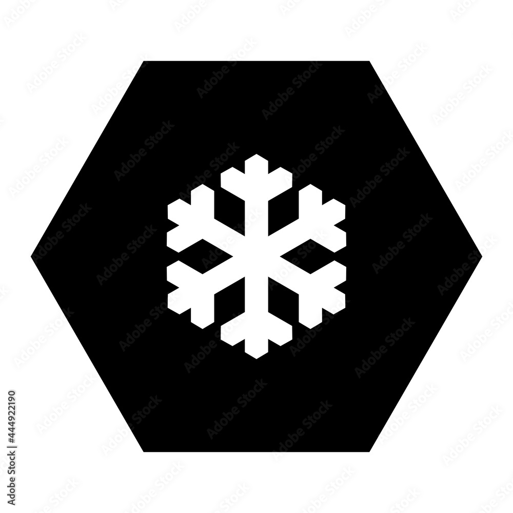Obraz premium Schneeflocke und Sechseck