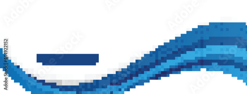 Stylish elegant blue wave design banner template