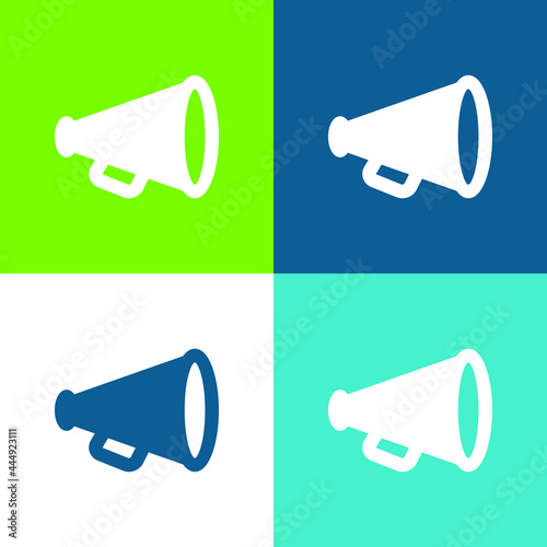 Advertising Flat four color minimal icon set