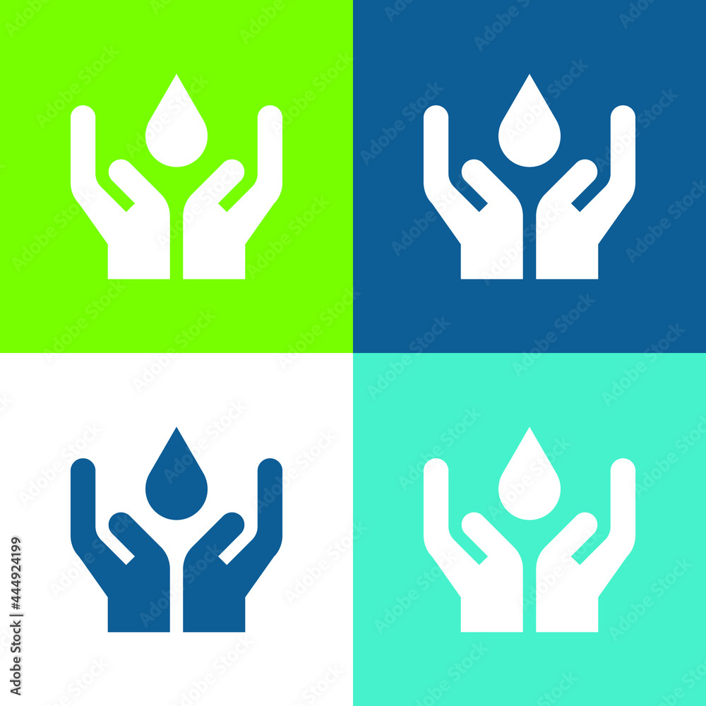 Fototapeta premium Blood Flat four color minimal icon set