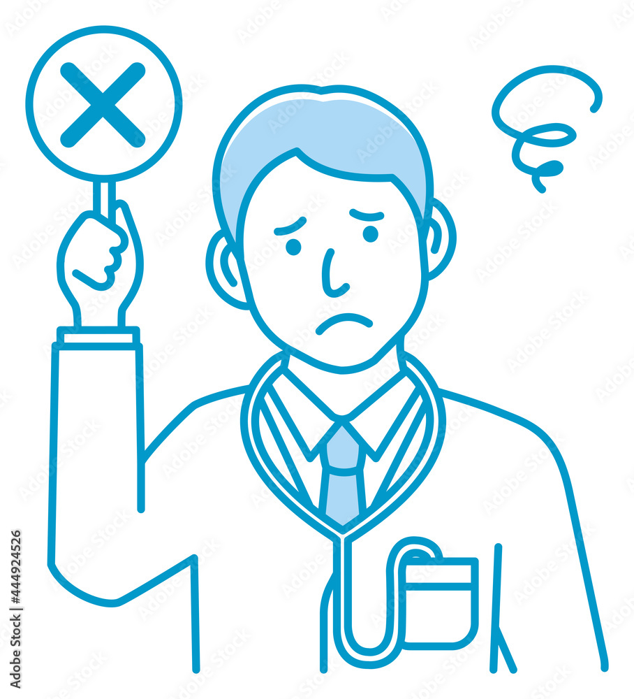 Doctor showing placard vector illustration Doctor showing placard vector illustration