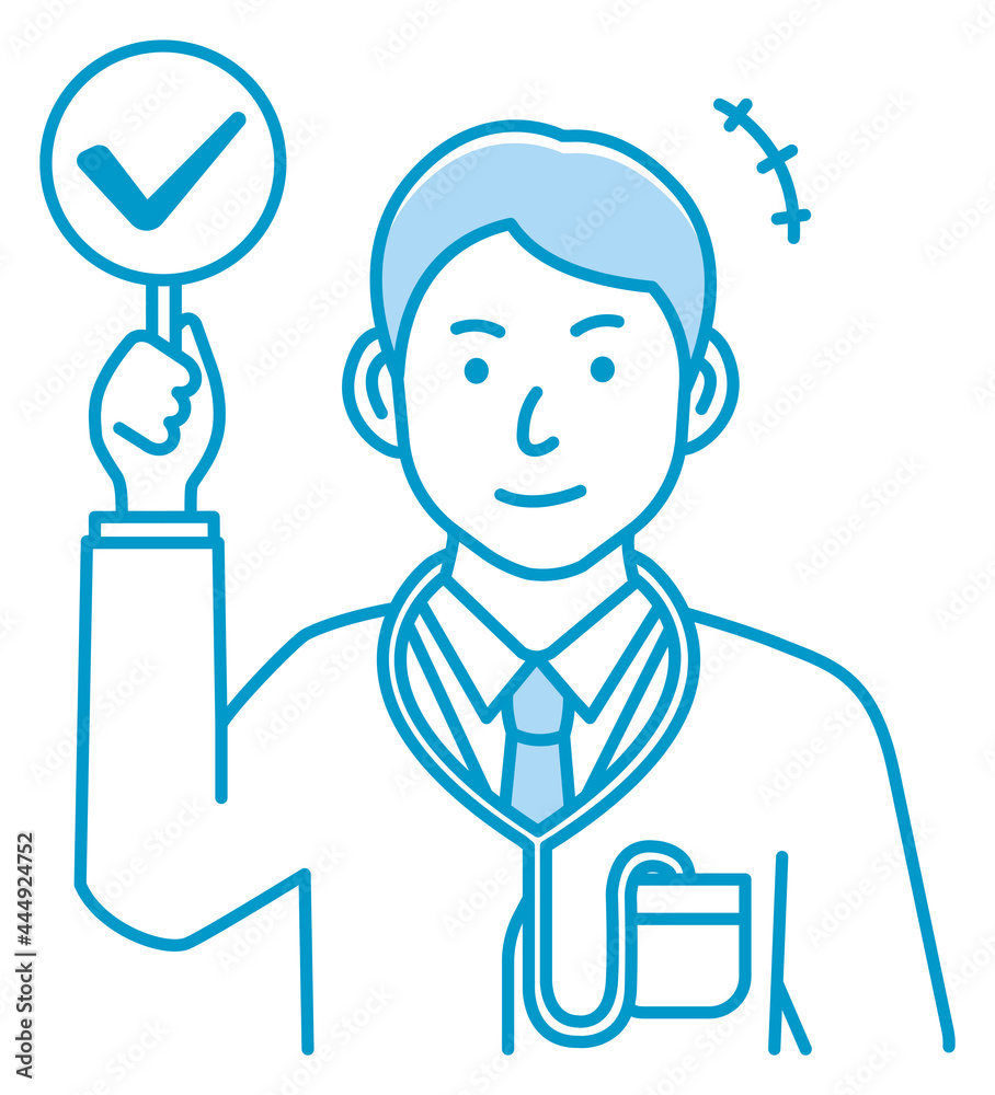 Doctor showing placard vector illustration Doctor showing placard vector illustration