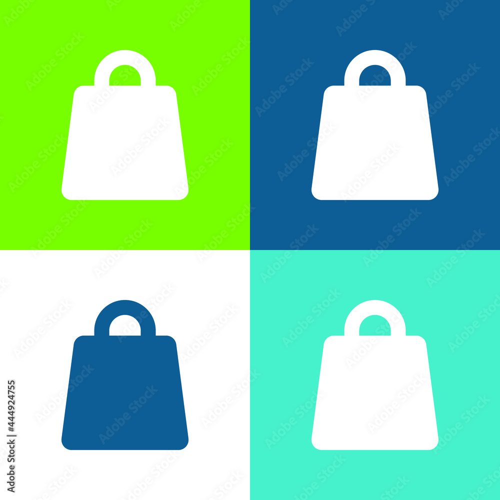 Big Bag Flat four color minimal icon set Big Bag Flat four color minimal icon set