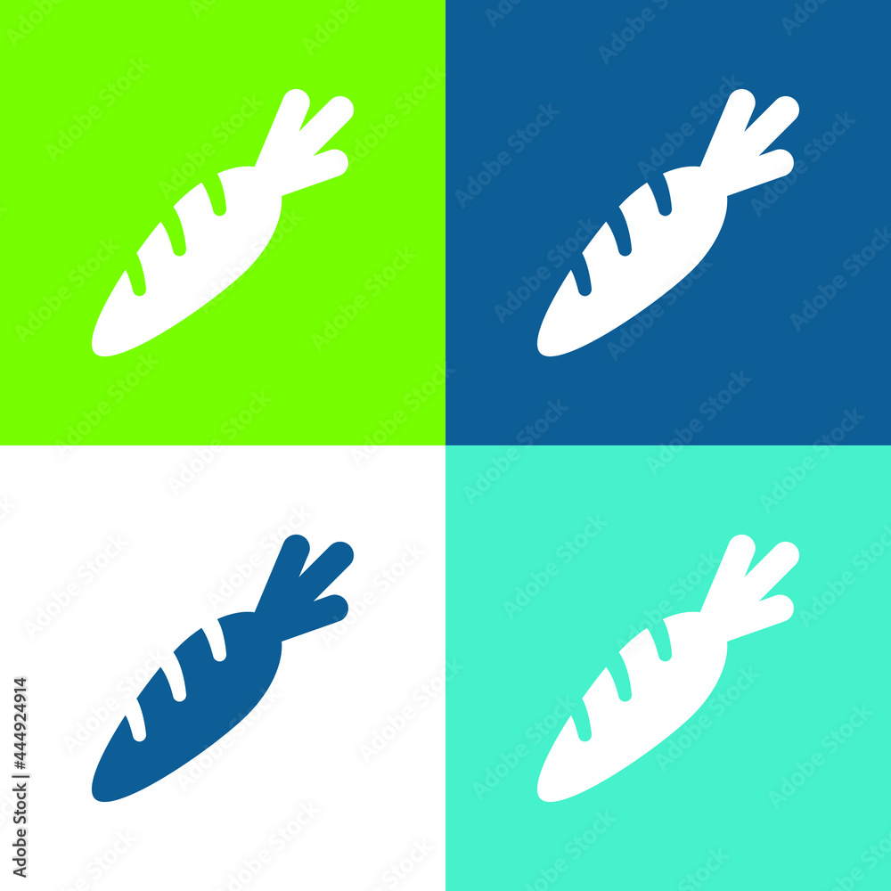 Big Carrot Flat four color minimal icon set Big Carrot Flat four color minimal icon set