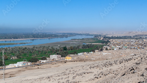 panoramic view over Nile valley Egypt