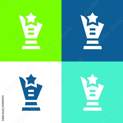 Actor Flat four color minimal icon set