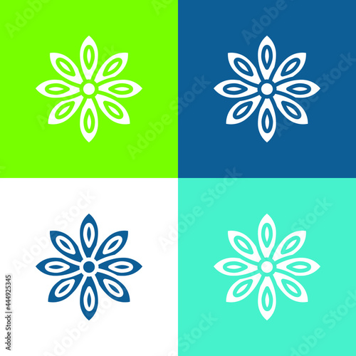 Anise Flat four color minimal icon set