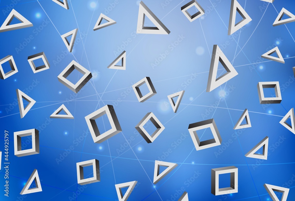 Light BLUE vector backdrop with rhombus.