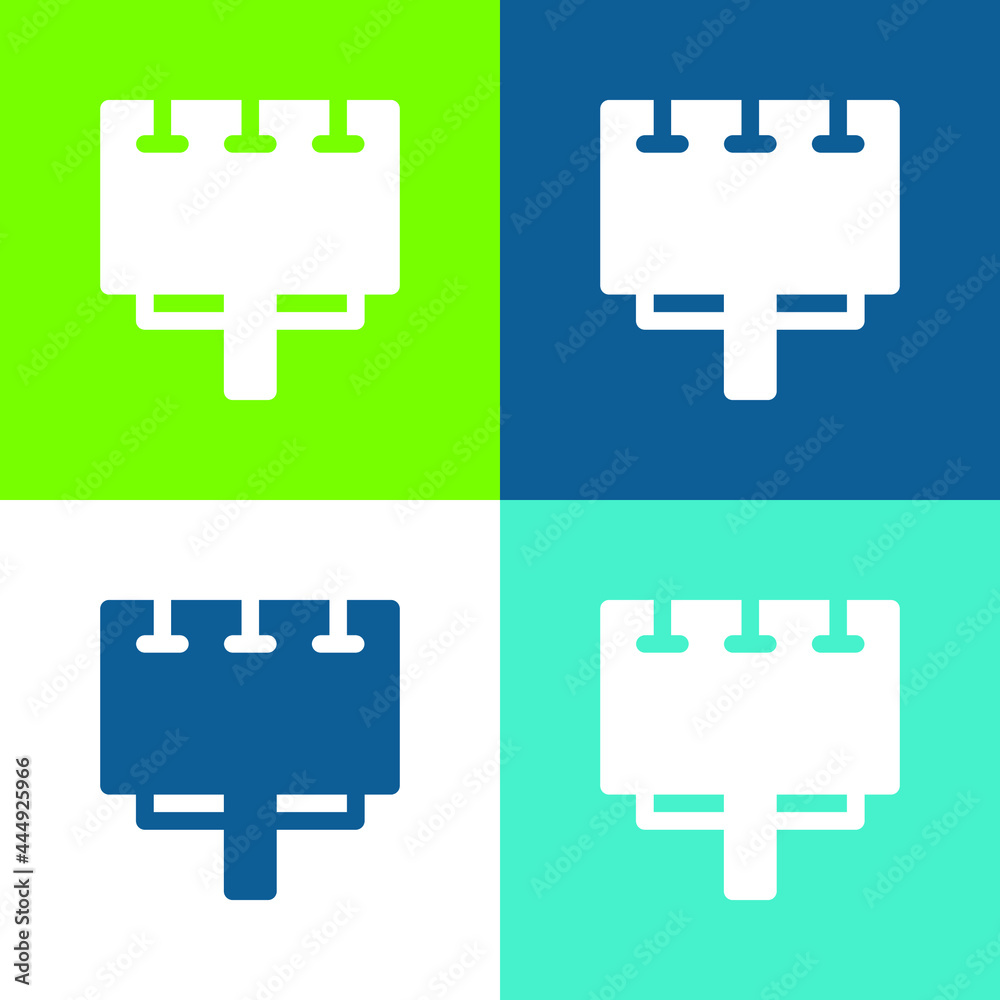 Obraz premium Advertising Flat four color minimal icon set