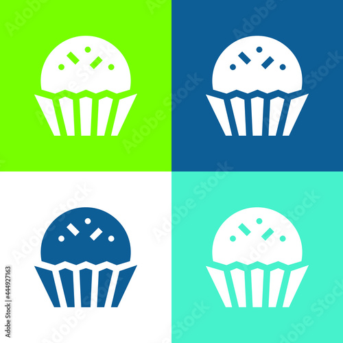 Bonbon Flat four color minimal icon set
