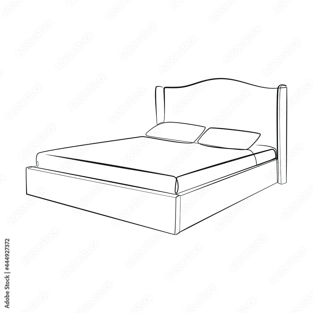 How to draw easy bed step by step  32SecondsArt